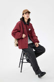 Unisex Jacket Autumn Contrast Color Lapels Coat Women's Clothing