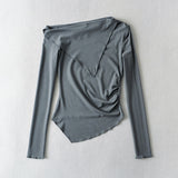 Women's T-Shirt Long-Sleeved T-shirt Women's Skinny Inner Match Bottoming Shirt
