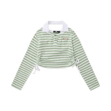 Women Long Sleeve T-shirt Polo Collar Short-Sleeved T-shirt Women's Autumn Ins