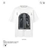 American vintage street T-shirt retro men's loose casual top