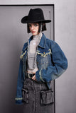 Unisex Jacket Autumn Distressed Hot Girl Denim Coat for Women