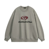 Men Hoodie Letter Printed Crew Neck Sweatshirt Men's Ins Casual All-Matching