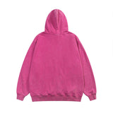 Men Hoodie Printed Hooded Loose Sweater Men's Casual Washed and Worn