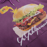 Men Hoodie Creative Hamburger Pattern Printed Hoodie