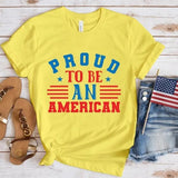 Women's Independence Day T Shirt Printed Pattern round Neck Short Sleeve T-shirt Women's Top