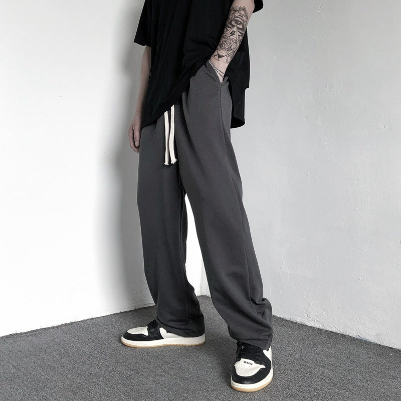 Men Sweatpants Men's Fashion Brand Ins Wide Leg Casual Trousers Straight Loose