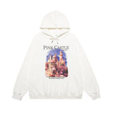 Men Hoodie Castle Landscape Printing Sweater Spring and Autumn Men's Casual Long Sleeve Loose