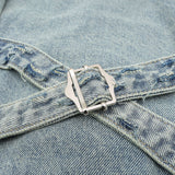 Men Denim Jacket Embroidered Denim Jacket Men's Loose Wash Denim Jacket