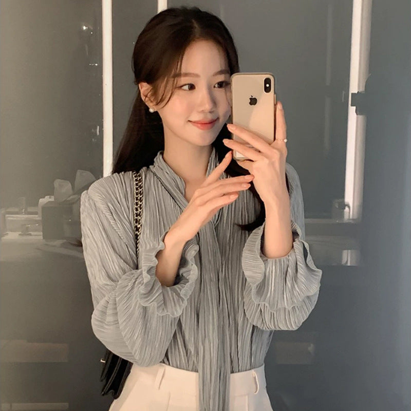Women Long Sleeve Shirt V-neck Top for Women Loose Shirt Casual
