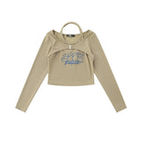 Women Long Sleeve T-Shirt Long Sleeve T-shirt Girls Autumn Leisure Design Sense