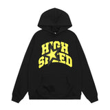 Men Hoodie Five-Pointed Star Letter Printing Hooded Pullover