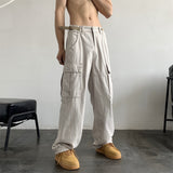 Men Sweatpants Overalls Men's Summer Casual Pants Fashion Brand Wide Leg Straight