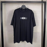 Men T-shirts Letter Printed Short Sleeve T-Shirt Loose Casual