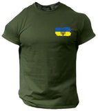 Classic Ukraine Trident Flag Coat of Arms Military Men