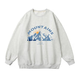 Men Hoodie Crew Neck Sweater Men Harajuku Style Loose Casual Print