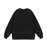 Men Hoodie Flocking Embroidered Lamb Animal Loose Sweater