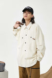 Unisex Jacket Fall Hook & Loop Shirt Women's Clothing