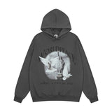 Men Hoodie Printed Sweater Casual Loose-Fitting Hoodie Men Peace Dove