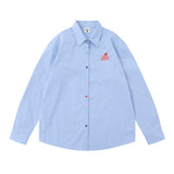 Men Long Sleeved T Shirt Embroidered Long Sleeve Shirt Boys All-Matching Casual Ruffle Handsome Loose Spring and Autumn
