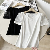 Women T-Shirt Summer T-shirt Women's Short-Sleeved Bottoming Shirt Top Spring and Summer