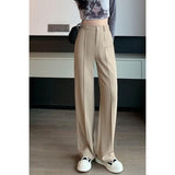 Palazzo Pants Suit Pants for Women Spring-Autumn Wide-Leg Pants Loose Slimming