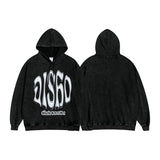 Men Long Sleeve Shirt Personality Letter Graffiti Hooded Sweater Men's and Women's Hip Hop Style Hoodie