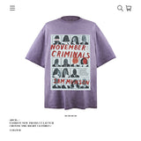 American vintage street T-shirt cotton vintage character print men and women summer loose
