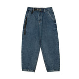 Unisex Jeans Washed Loose Straight-Leg Denim Men