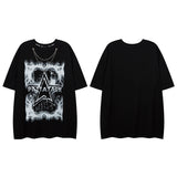Men's T Shirt Graffiti Printing Short-Sleeved T-shirt Men's and Women's Hiphop