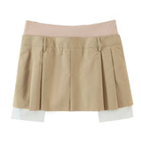 Women Skirt Skirt Frayed Mini Skirt Pleated Skirt
