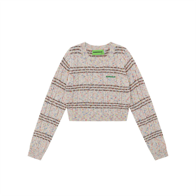 Women Sweater round Neck Sweater for Girls Autumn Casual Short
