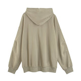 Men Hoodie Masked Zipper Hooded Sweater Men's Worn-out Design Sense Baggy Coat