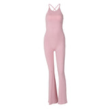 Women Jumpsuit Sports Yoga Backless Suspender Jumpsuit