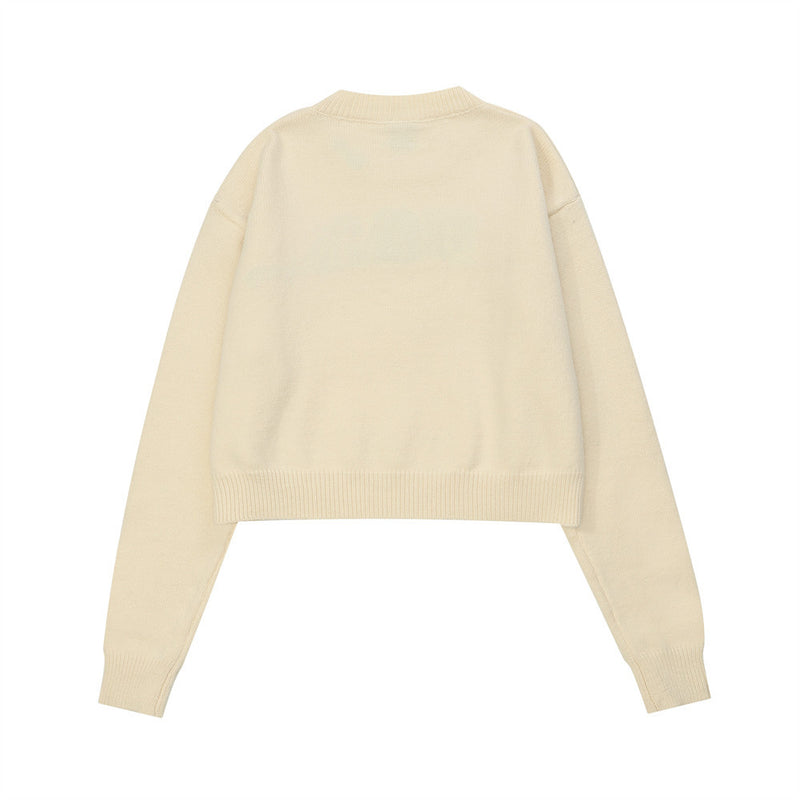 Women Sweater round Neck Sweater Girls' Sweater Autumn Casual Long Sleeve