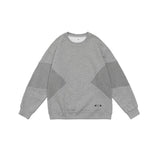 Unisex Hoodie Design Stitching Loose Crew Neck Pullover Sweatshirt Men's Fashion Brand