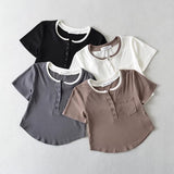 Women T-Shirt Summer Short Sleeve round Neck Women's T-shirt Top