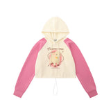 Women Hoodie Printed Hoodie Women's Autumn Loose Short Hoodie