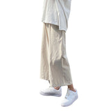 Men Sweatpants Cotton Linen Pants Men's Loose Straight All-Matching Summer