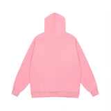 Men Hoodie Cap Turtleneck Sweater Men's Autumn and Winter Splash-Ink Letter Print Loose Pullover Oversize Top