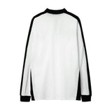 Men Hoodie Sweater Loose Men's Letter Embroidered Long Sleeve Polo Shirt