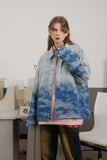 Unisex Jacket Autumn Washed Gradient Denim Coat Women's Clothing