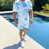 Men Co-Ords Summer Men's Casual round Neck Shorts Short Sleeve T-shirt