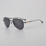 CHH Chrome Hearts Glasses Versatile Frameless Double Beam Ultra Light Toad Myopia Glasses Frame