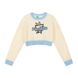 Women Sweater Short Sweater for Girls Autumn Leisure round Neck Long Sleeve