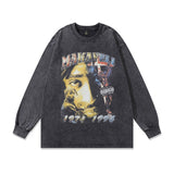 Men Long Sleeve Shirt Washed Long Sleeve Bottoming T-shirt Men and Women Oversize