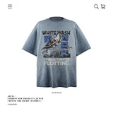 American vintage street T-shirt pure cotton retro men's and women's summer loose