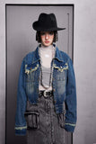 Unisex Jacket Autumn Distressed Hot Girl Denim Coat for Women