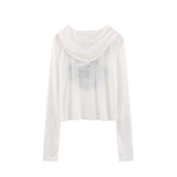 Women Sun Protection Shirt Heart Printing Sun Protection Clothing for Girls Hooded Casual