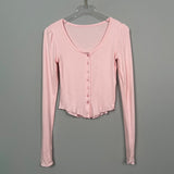 Women Long Sleeve Shirt Cardigan Long Sleeve T-shirt Women's Top Autumn
