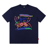 Men T Shirt Goethe Printed round Neck Short Sleeve T-shirt Male and Female Trendy Brand Loose
